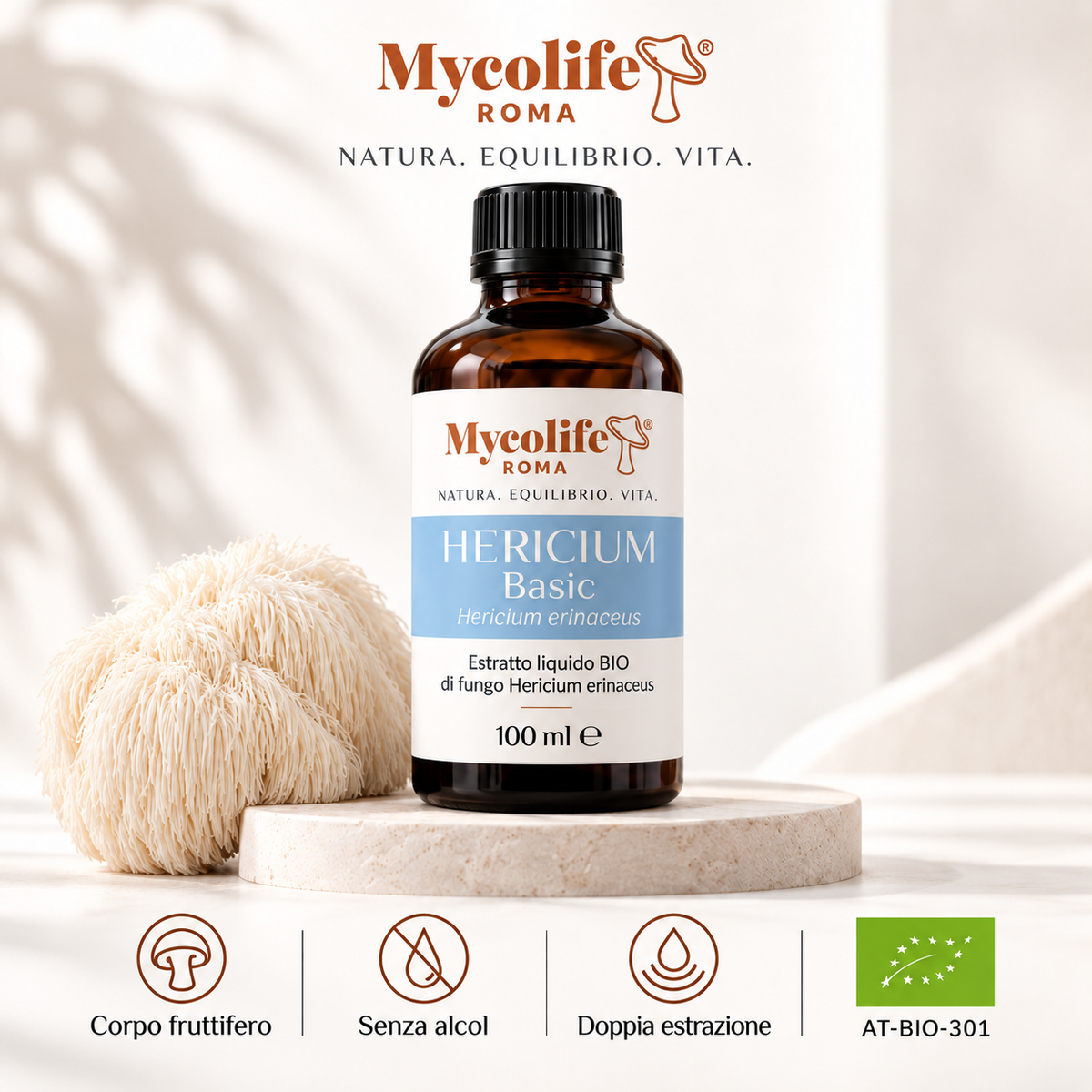 Mycolife Hericium (Lion's Mane) BASIC 100 ml – BIO liquid mushroom extract