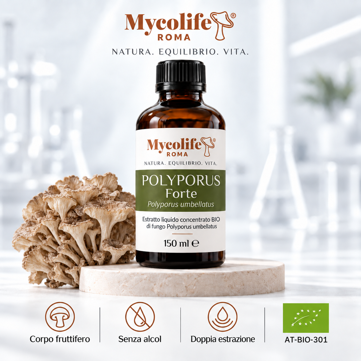 Polyporus Umbellatus Extracto Líquido FORTE 150 ml | Mycolife BIO
