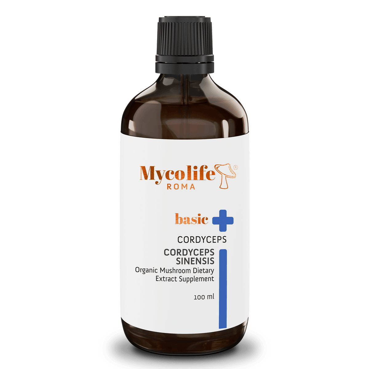 Basic Cordyceps dual-extracted 100ml bottle BIO certified alcohol free sugar free